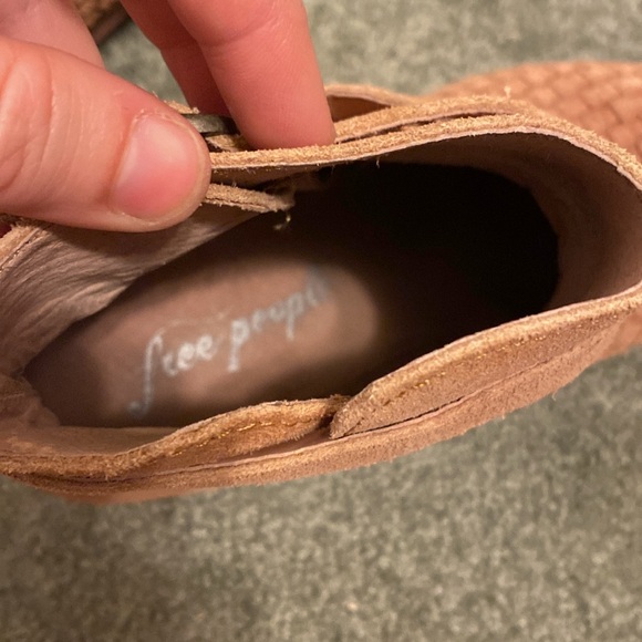 Free People Venture Woven Leather Bootie 39/8 - Picture 4 of 7